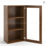 Frameless Classic Chestnut Wall Mullion Door - 1 Door 2 Shelves - Glass And Clips Not Included. - Image 2