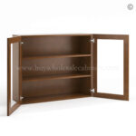 Frameless Classic Chestnut Wall Mullion Door 30"H - 2 Door 2 Shelves - Glass And Clips Not Included. - Image 2