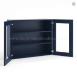 Frameless Oxford Blue Wall Mullion Door 30"H - 2 Door 2 Shelves - Glass And Clips Not Included. - Image 2
