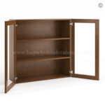 Frameless Classic Chestnut Wall Mullion Door 36"H - 2 Door 2 Shelves - Glass And Clips Not Included. - Image 2