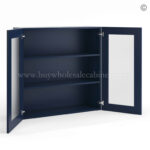 Frameless Oxford Blue Wall Mullion Door 36"H - 2 Door 2 Shelves - Glass And Clips Not Included. - Image 2