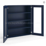 Frameless Oxford Blue Wall Mullion Door 42"H - 2 Door 3 Shelves - Glass And Clips Not Included. - Image 2