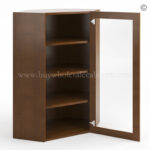 Frameless Classic Chestnut Wall Diagonal Mullion Door - 1 Door 3 Shelves - No Glass - Image 5