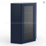 Frameless Oxford Blue Wall Diagonal Mullion Door - 1 Door 3 Shelves - No Glass - Image 4
