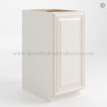 Charleston White Raised Panel Base Cabinet Single Door Full Height