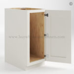 Charleston White Raised Panel Base Cabinet Single Door Full Height - Image 2