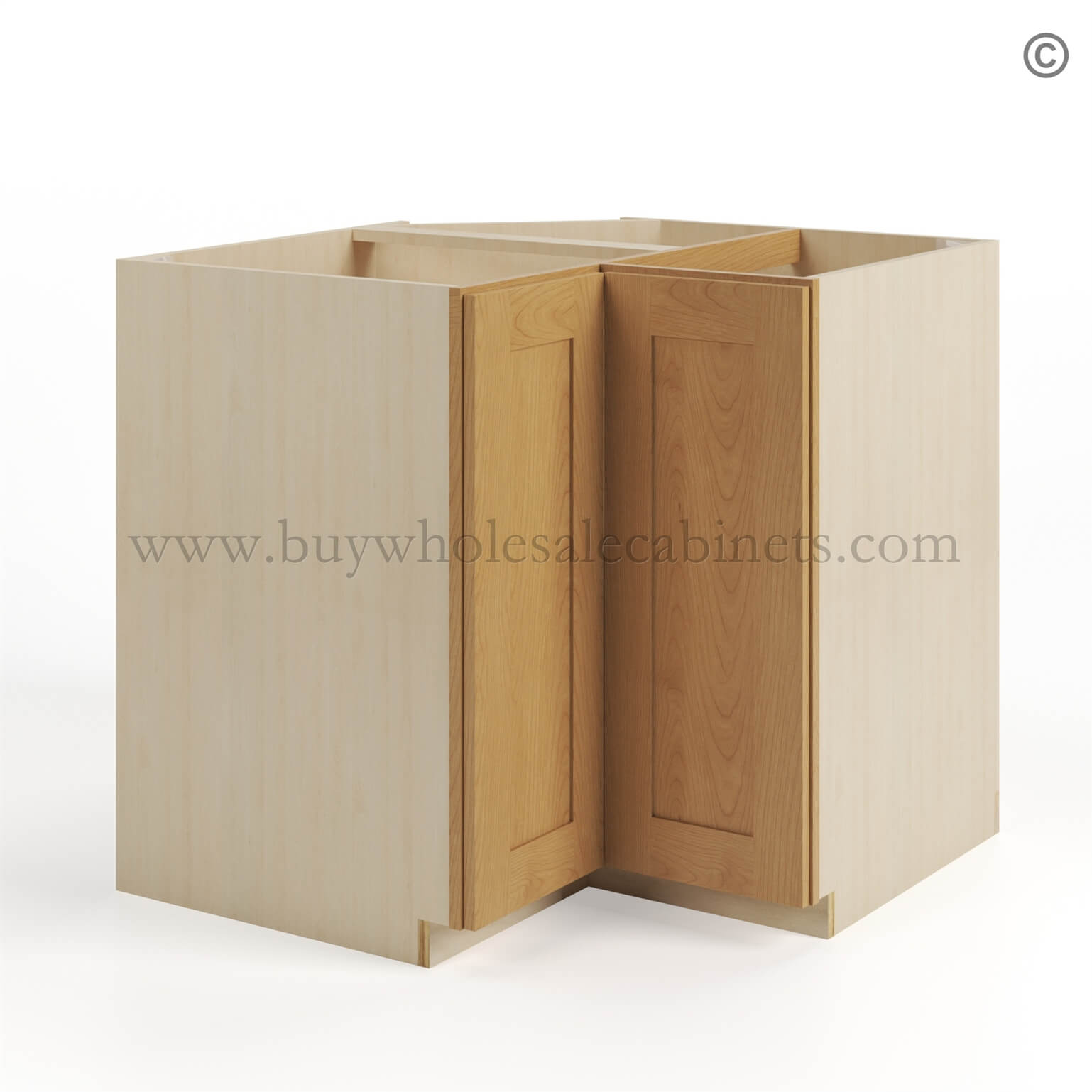 Treasure Chest Shaker Lazy Susan Base Cabinet