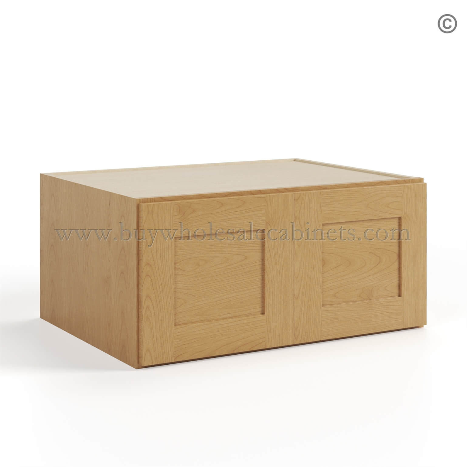 Treasure Chest Shaker 30 W Refrigerator Wall Cabinet 24 Deep, rta cabinets