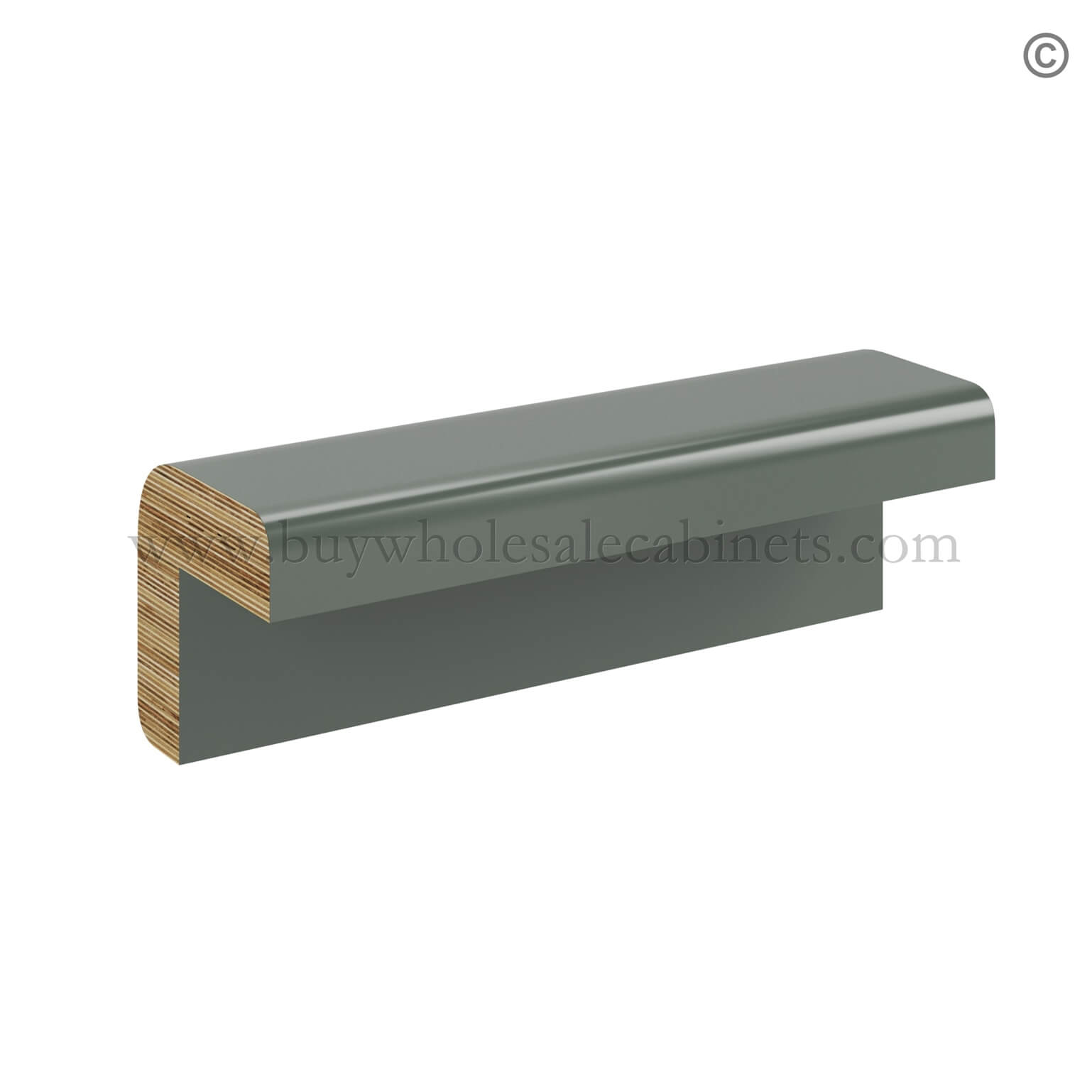 Green Shaker Outside Corner Moulding, rta cabinets