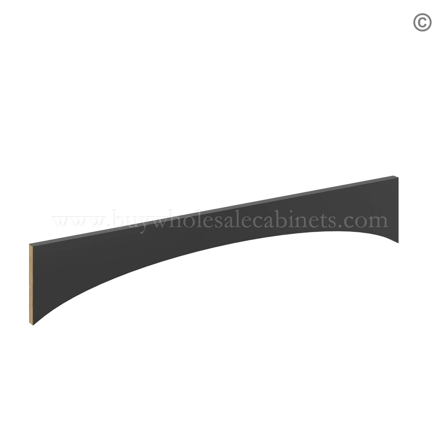 Black Shaker Arched Valance