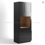 Black Shaker 30" W Oven Pantry Cabinet
