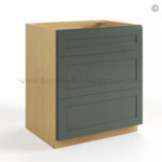 Green Shaker Three Drawer Base - Image 2