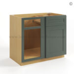 Green Shaker Blind Corner Base Cabinet (L/R interchangeable) - Image 2