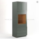 Green Shaker 30" W Oven Pantry Cabinet
