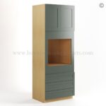 Green Shaker 33" W Oven Pantry Cabinet - Image 2