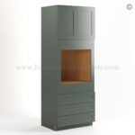 Green Shaker 33" W Oven Pantry Cabinet