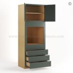 Green Shaker 33" W Oven Pantry Cabinet - Image 3