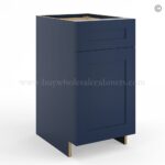 Frameless Oxford Blue Base Cabinet - 1 Drawer, 1 Door, 1 Shelf