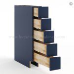 Frameless Oxford Blue Base Spice Drawer - 5 Spice Drawer - Image 2