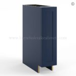 Frameless Oxford Blue Base Spice Rack Pull Out - 1 Full Height Door