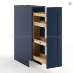 Frameless Oxford Blue Base Spice Rack Pull Out - 1 Full Height Door - Image 2