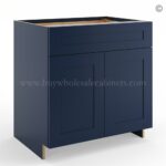 Frameless Oxford Blue Base Cabinet - 1 Drawer, 2 Doors, 1 Shelf