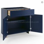 Frameless Oxford Blue Base Cabinet - 1 Drawer, 2 Doors, 1 Shelf - Image 2