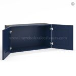 Frameless Oxford Blue Deep Wall Cabinet - 2 Doors No Shelf - 12"D, 24"W - Image 2