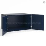 Frameless Oxford Blue 24" Deep Wall Cabinet - 2 Doors No Shelf - Image 2