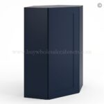 Frameless Oxford Blue 24" Wide Wall Diagonal Door - 1 Door 3 Shelves -