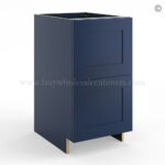 Frameless Oxford Blue Base Cabinet - 2 Drawer