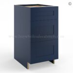 Frameless Oxford Blue Base Drawer Cabinet - 3 Drawers