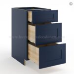 Frameless Oxford Blue Base Drawer Cabinet - 3 Drawers - Image 2