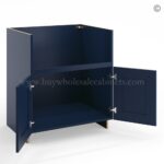 Frameless Oxford Blue Farm Sink Base Cabinet - 2 Doors - Image 2