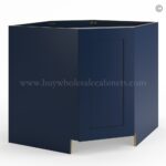 Frameless Oxford Blue Base Diagonal Cabinet 1 Door (Excludes Metal Lazy Susan Insert)