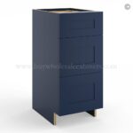 Frameless Oxford Blue Vanity Base Drawer Cabinet - 3 Drawers