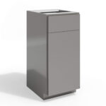 Frameless High Gloss Gray Cabinets