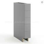 Frameless Graphite Gray Base Spice Drawer - 5 Spice Drawer