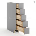 Frameless Graphite Gray Base Spice Drawer - 5 Spice Drawer - Image 2