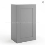 Frameless Graphite Gray 30" Tall Deep Wall Cabinet - 1 Door 2 Shelves