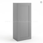 Frameless Graphite Gray 42" Tall Wall Cabinet - 1 Door 3 Shelves