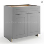 Frameless Graphite Gray Base Cabinet - 1 Drawer, 2 Doors, 1 Shelf