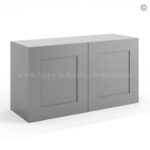 Frameless Graphite Gray Deep Wall Cabinet - 2 Doors No Shelf - 12"D, 30"W
