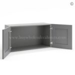 Frameless Graphite Gray Deep Wall Cabinet - 2 Doors No Shelf - 12"D, 30"W - Image 2