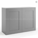 Frameless Graphite Gray 12" Deep Wall Cabinet - 2 Doors 1 Shelf