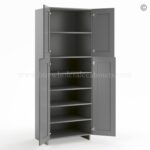 Frameless Graphite Gray Pantry Cabinet - Double Doors 24"W - Image 2