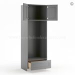 Frameless Graphite Gray Double Oven Cabinet - Image 2