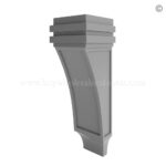 Frameless Graphite Gray Corbel Medium