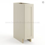 Frameless Ivory White Base Spice Rack Pull Out - 1 Full Height Door