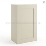 Frameless Ivory White 30" Tall Deep Wall Cabinet - 1 Door 2 Shelves